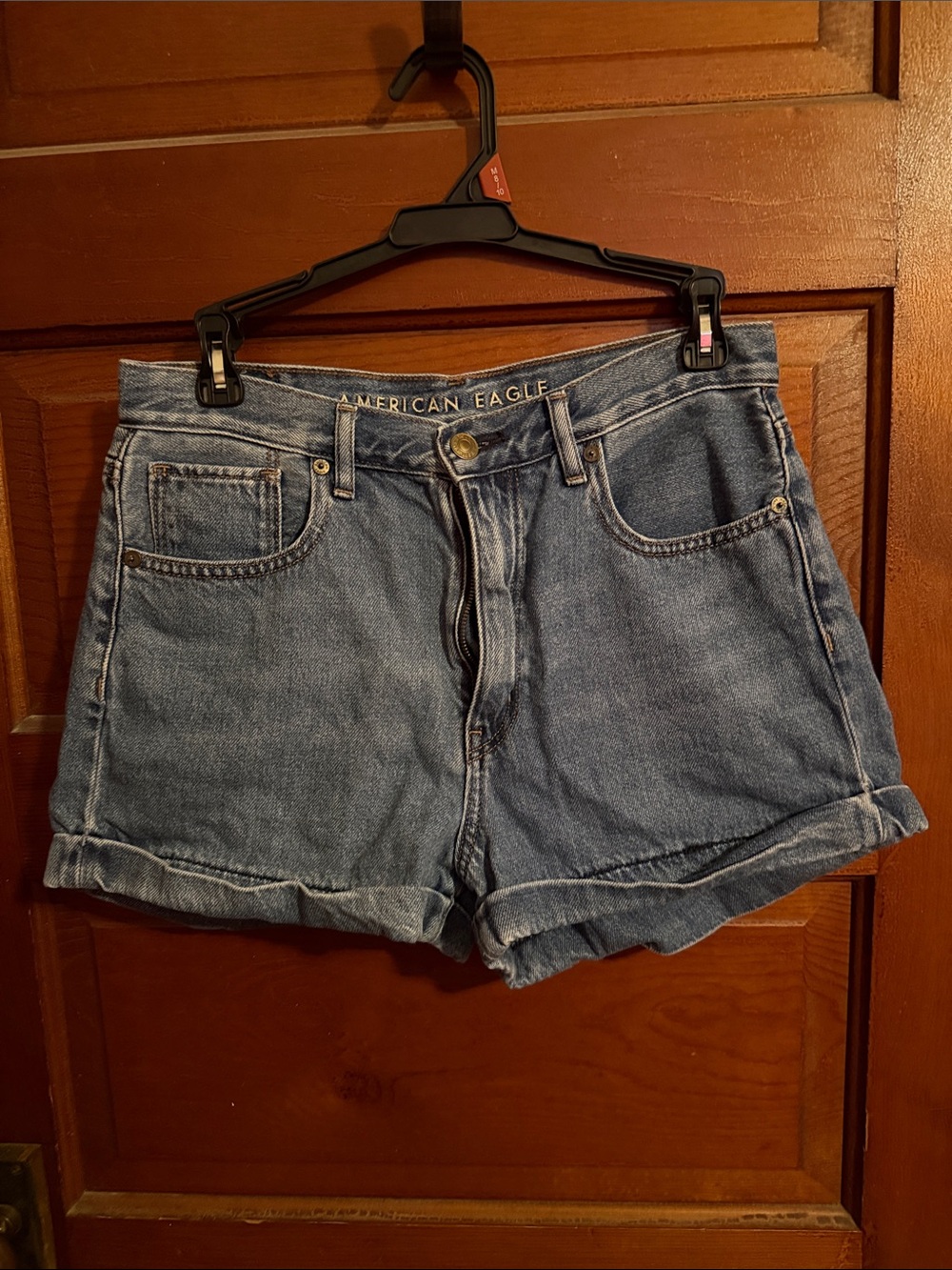 American Eagle Outfitters Denim Roll-Hem Jean Shorts - Medium Blue